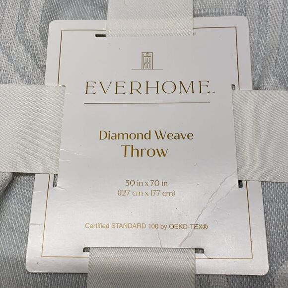 🔥EVER HOME DIAMOND WEAVE THROW 50 in x 70 in New - Picture 3 of 4